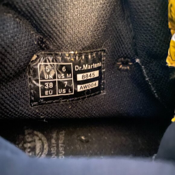 Dr Martens Brown Leather Chunky Steel Toe Industrial Boots 8845 Vintage Docs